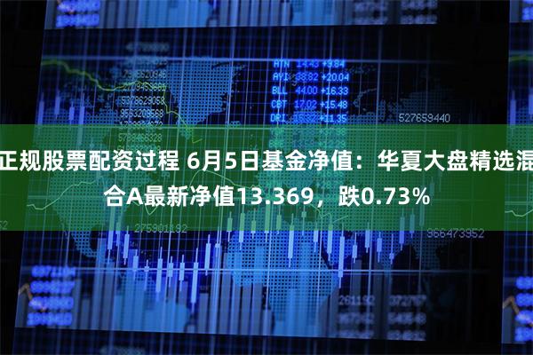 正规股票配资过程 6月5日基金净值：华夏大盘精选混合A最新净值13.369，跌0.73%