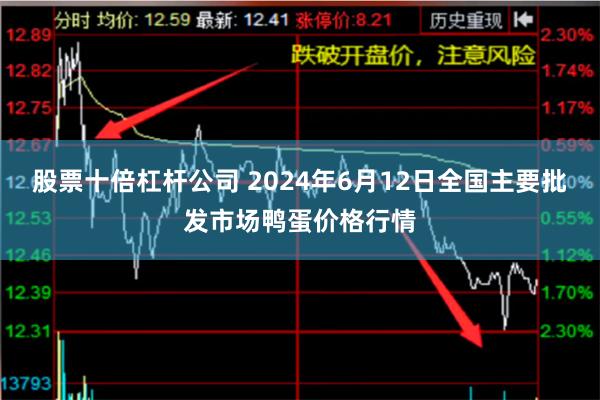 股票十倍杠杆公司 2024年6月12日全国主要批发市场鸭蛋价格行情