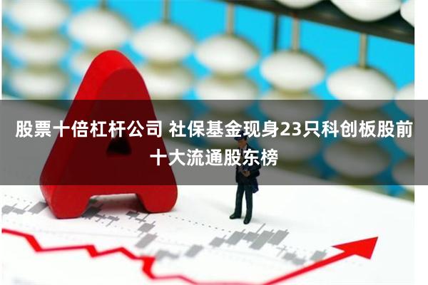 股票十倍杠杆公司 社保基金现身23只科创板股前十大流通股东榜