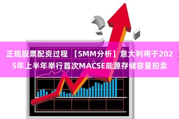 正规股票配资过程 【SMM分析】意大利将于2025年上半年举行首次MACSE能源存储容量拍卖