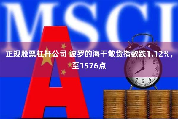 正规股票杠杆公司 波罗的海干散货指数跌1.12%,至1576点
