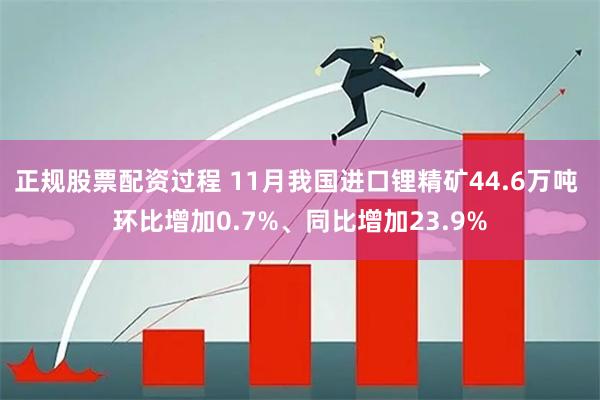 正规股票配资过程 11月我国进口锂精矿44.6万吨 环比增加0.7%、同比增加23.9%