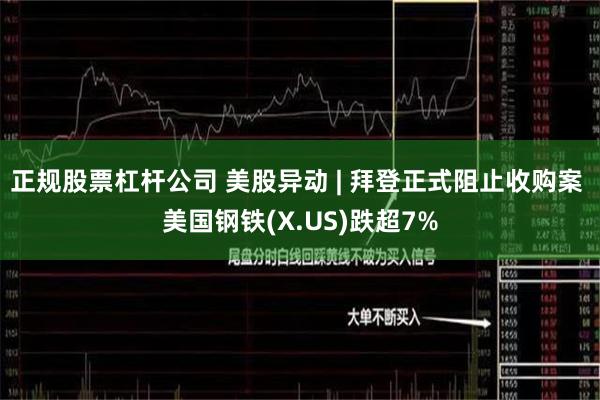 正规股票杠杆公司 美股异动 | 拜登正式阻止收购案 美国钢铁(X.US)跌超7%