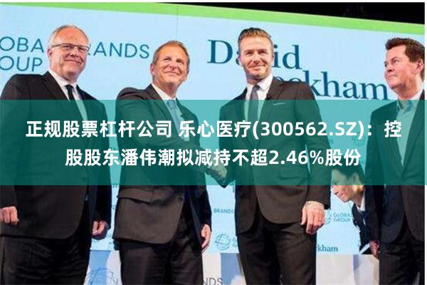 正规股票杠杆公司 乐心医疗(300562.SZ)：控股股东潘伟潮拟减持不超2.46%股份